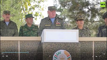 Сюжет телеканала RT: В Таджикистане прошла активная фаза учений «Нерушимое братство» и «Барьер»
